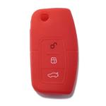 Silicone Car Key Cover for Ford Focus Mondeo Fusion Fiesta Ka Kuga S-Max C-Max Galaxy Red