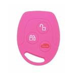 Silicone Car Key Cover for Ford C-Max Fiesta Focus KA Mondeo Transit Pink